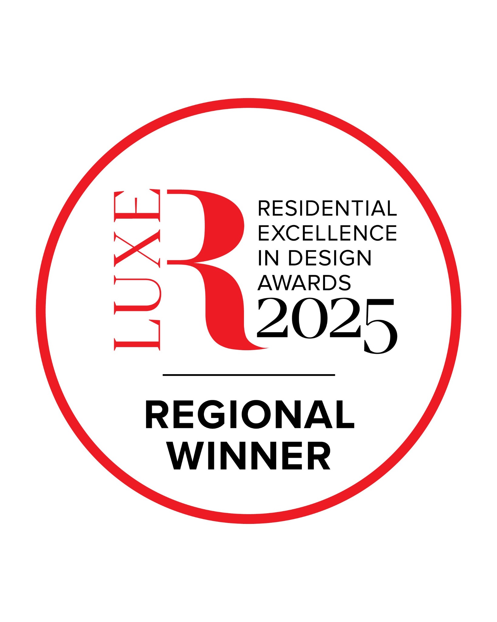 Luxe RED Awards regional winner 2025